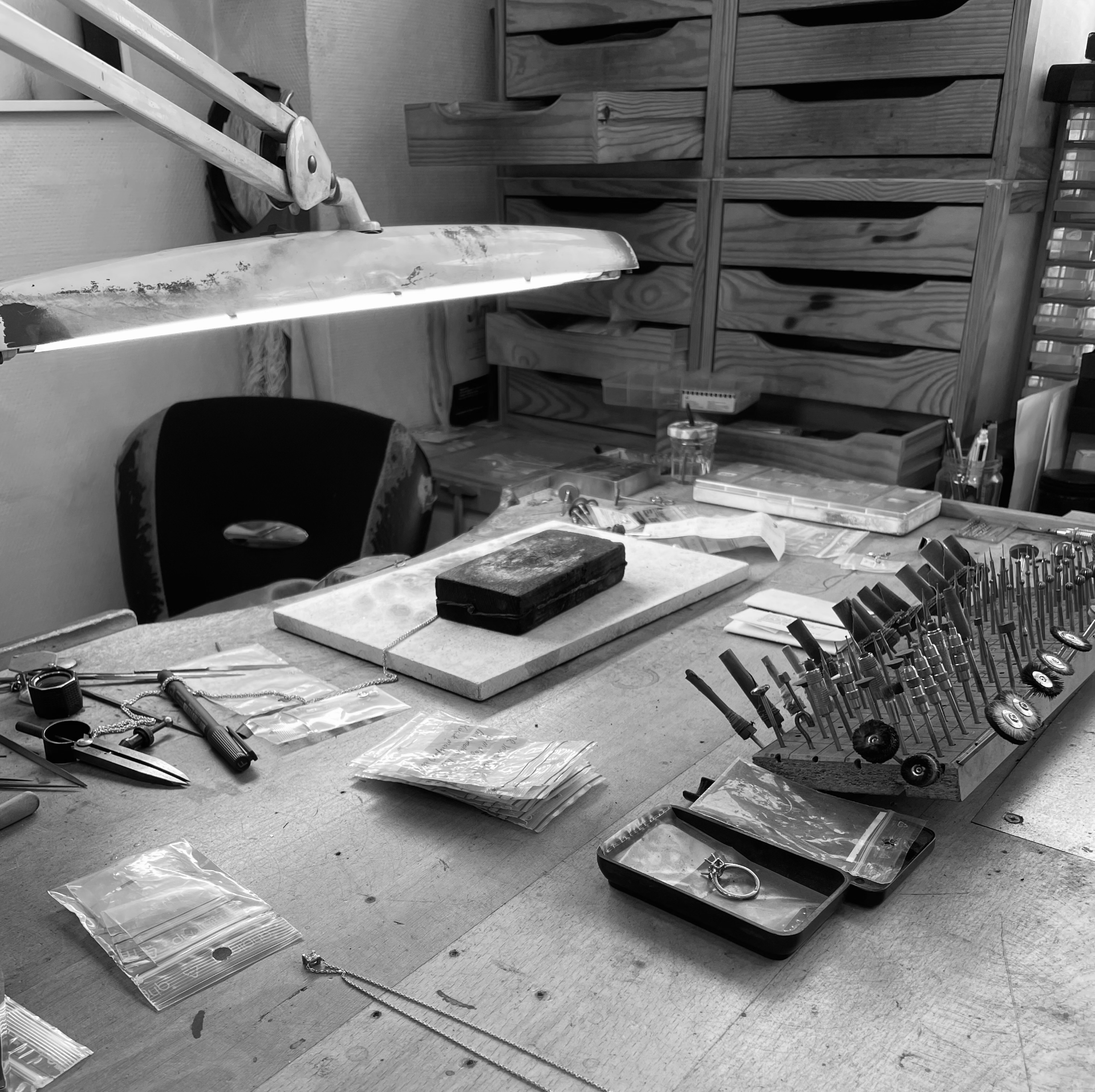 L'établi de l'atelier